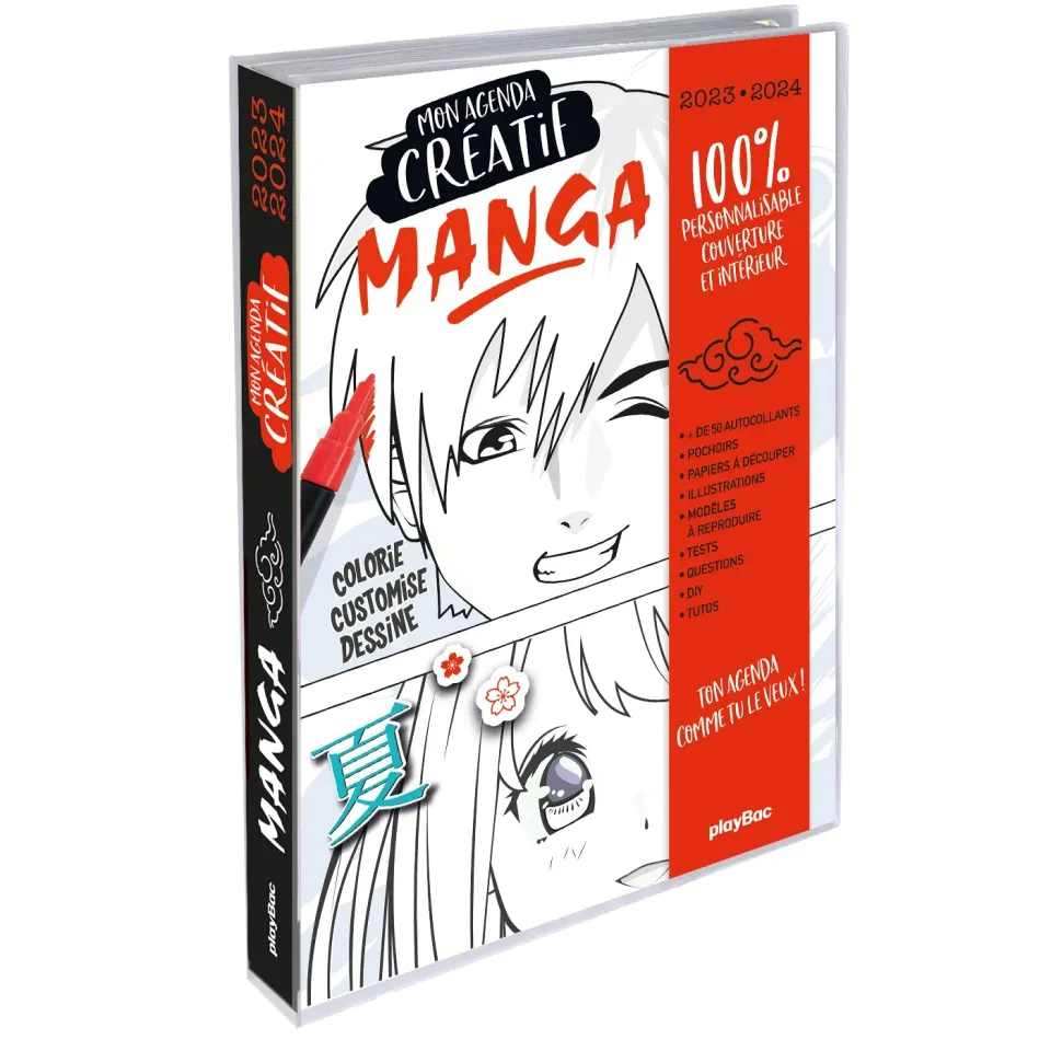 Frigobloc DIY Manga agenda scolaire 2023-2024 à customiser