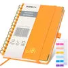Poprun WH145S carnet spirale quadrillé orange