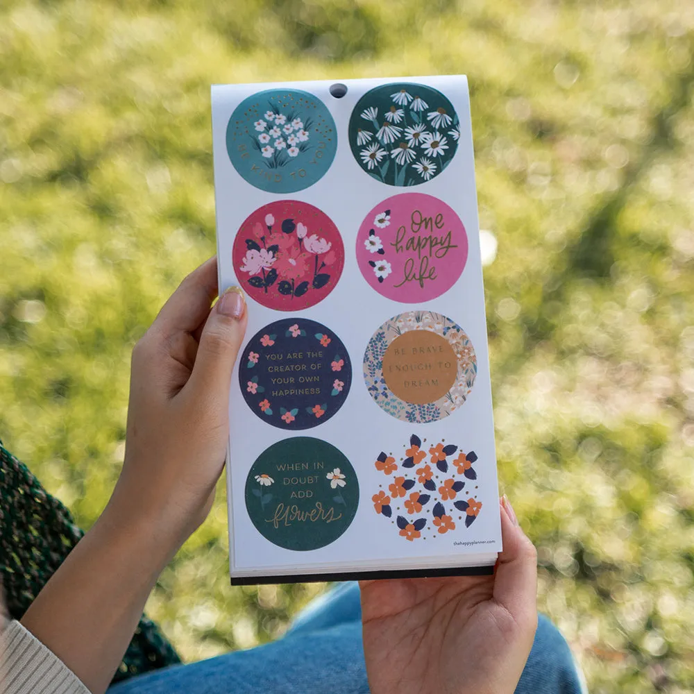 Happy Planner Teeny Florals Big stickers 436 doré floral