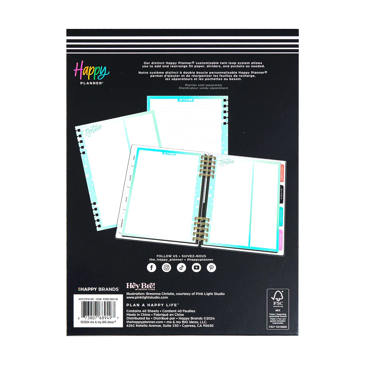 Happy Planner Seasons of Joy recharge papier 40 feuilles ligné
