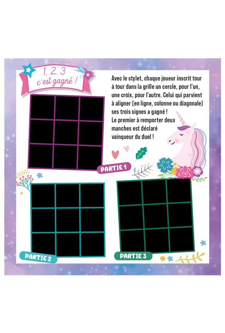Frigobloc Jeux à gratter Licornes magiques pochette 50 jeux
