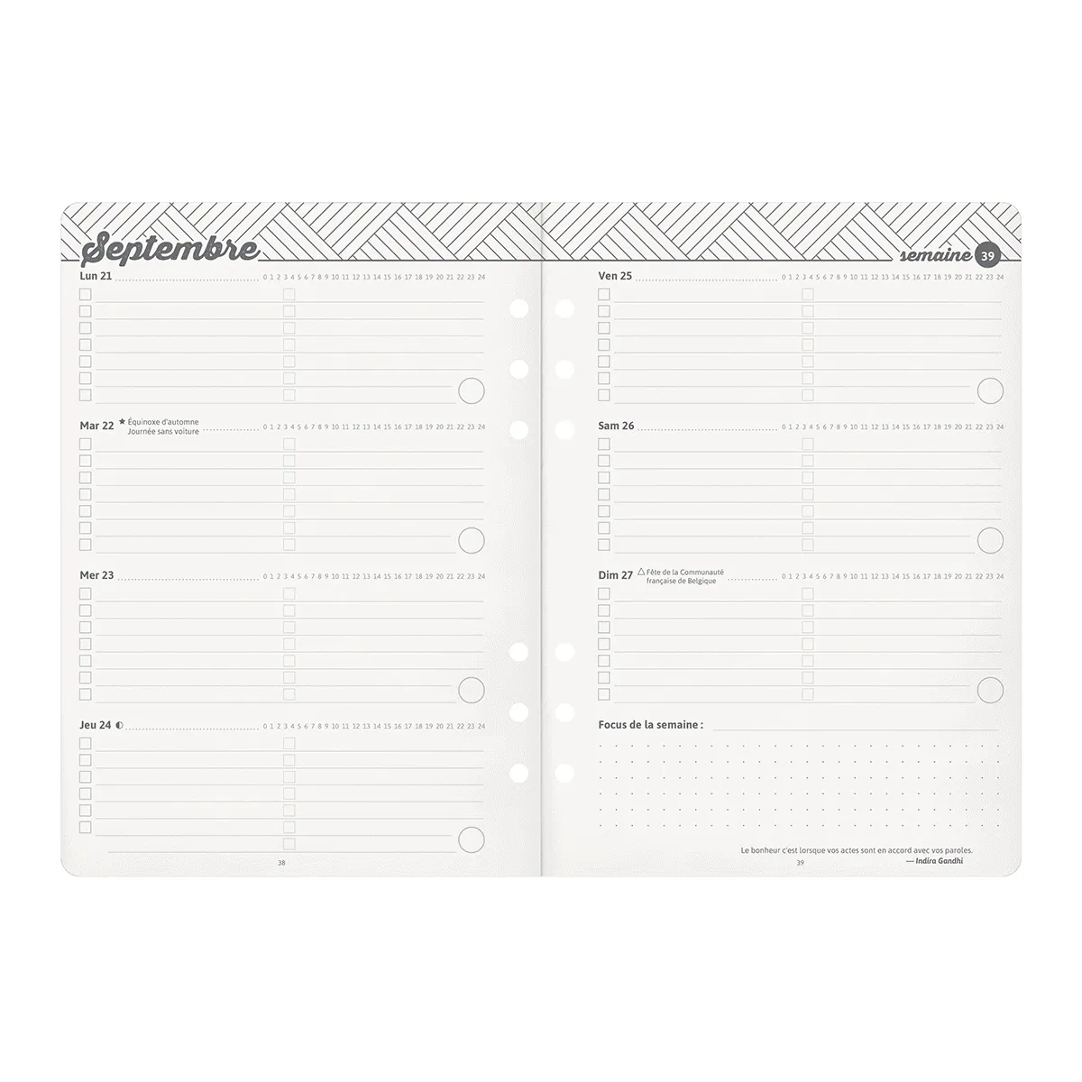 My365 My Agenda 2020-2021 recharge semainier A5 6 anneaux