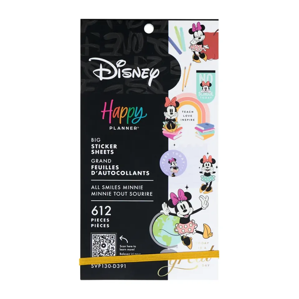 Happy Planner Disney Minnie Mouse All Smiles stickers enseignant 612 pcs