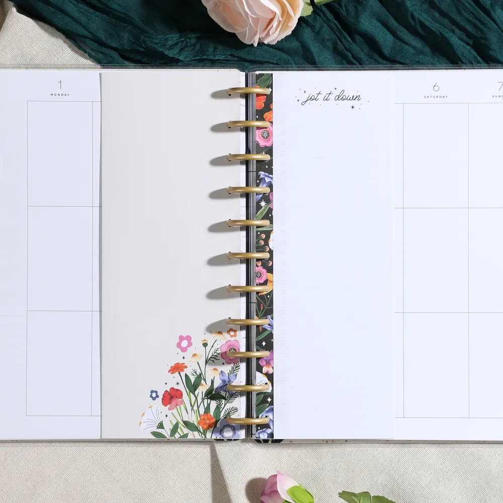 Happy Planner Moody Blooms Big recharge papier pointillé 40 feuilles