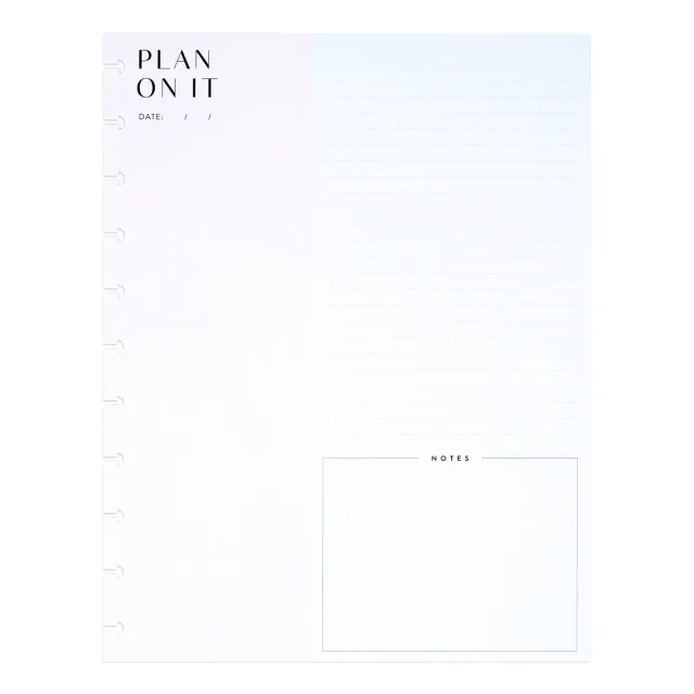 Happy Planner Neutrals recharge pointillée lignée big 40 feuilles