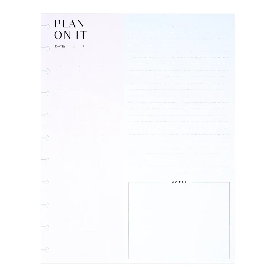 Happy Planner Neutrals recharge pointillée lignée big 40 feuilles
