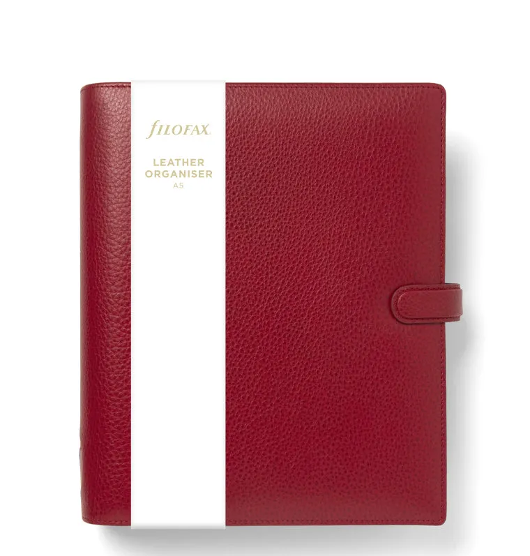 Filofax Finsbury organiseur cuir A5 rouge scarlet