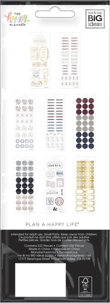 Happy Planner Achieve Greatness autocollants 232 stickers