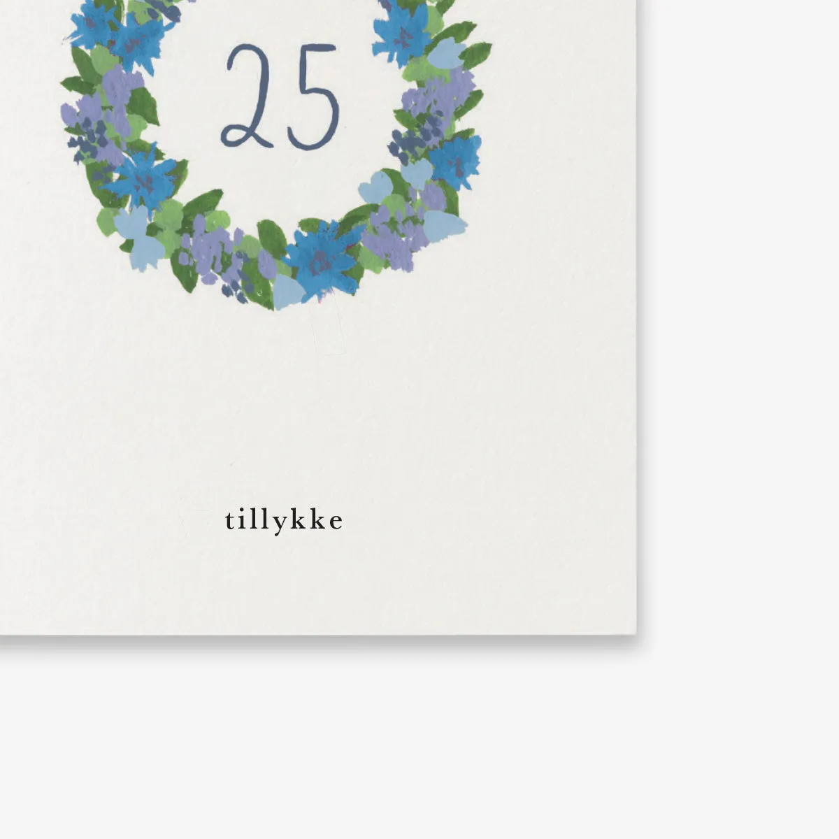 Kartotek Jubilæumskrans petite carte anniversaire tillykke