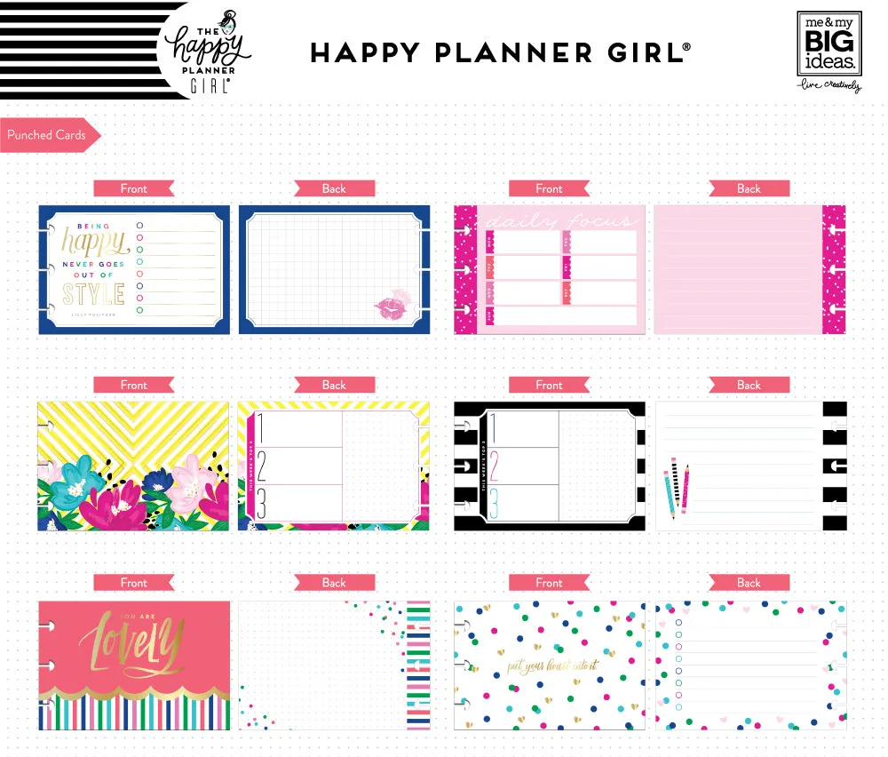 Happy Planner Socialite pack accessoires stickers notes