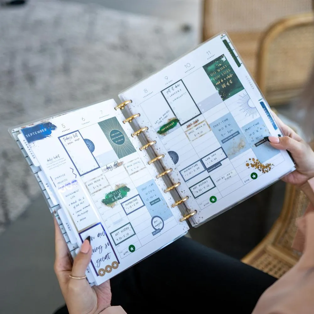 Happy Planner Hustle and Heart Value Pack stickers 737 télétravail