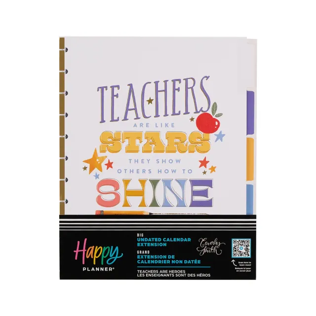 Happy Planner Teachers Are Heroes Big Dashboard Extension Pack recharge 6 mois