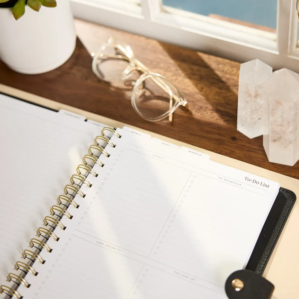 Happy Planner Citrine Midnight Dots agenda 2027 classic pro 12 mois