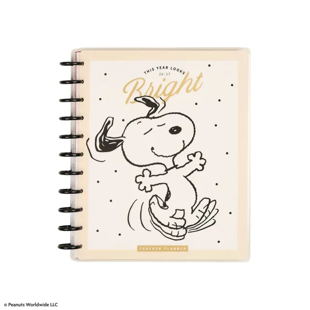 Happy Planner PEANUTS 2026-2027 agenda professeur Big 12 mois SNOOPY
