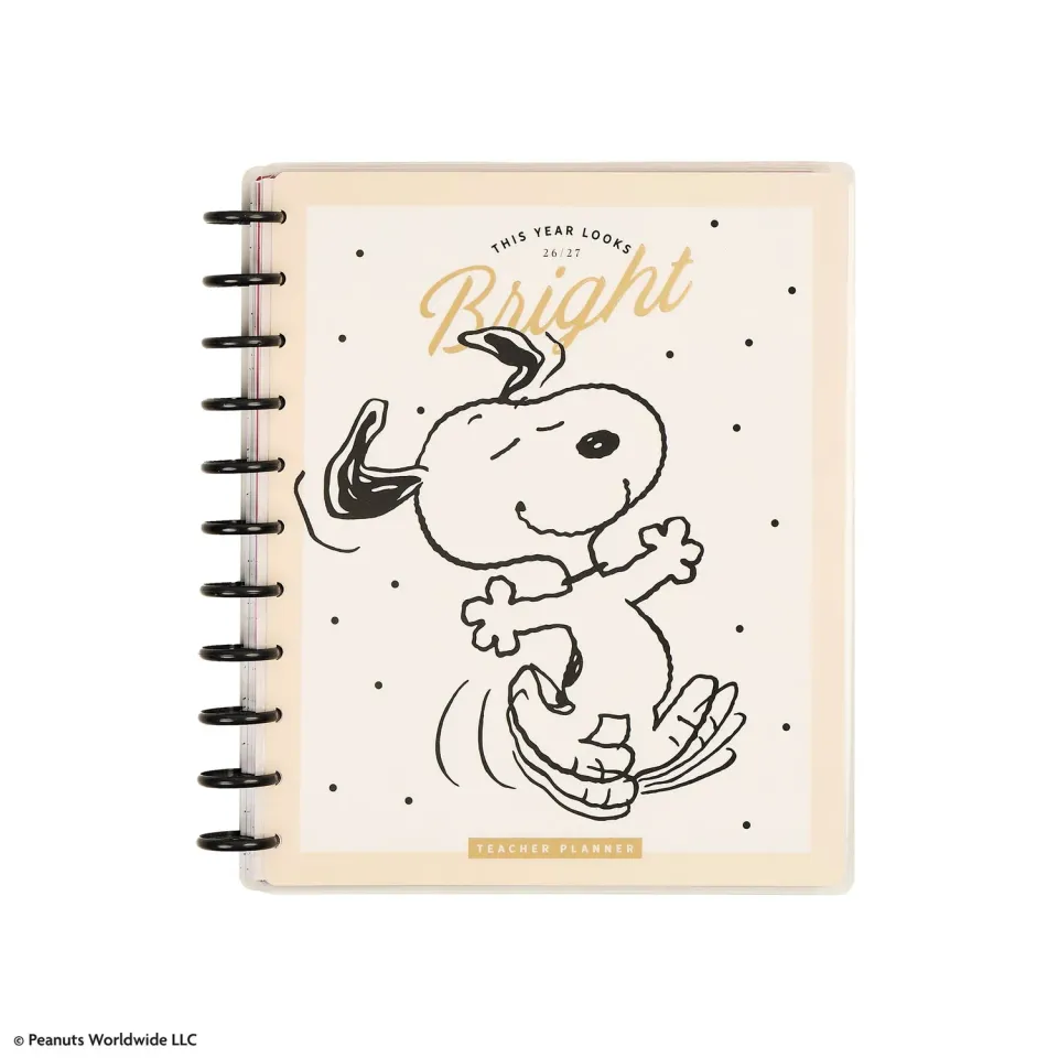 Happy Planner PEANUTS 2026-2027 agenda professeur Big 12 mois SNOOPY