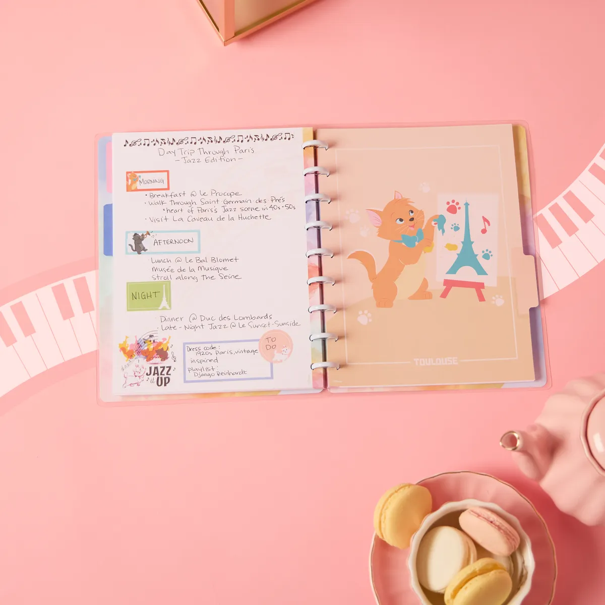 Happy Planner Aristochats carnet Classic pointillé 60 feuilles