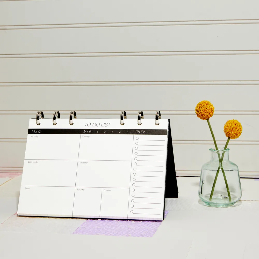 Happy Planner Frosted Black agenda bureau chevalet non daté 52 feuilles