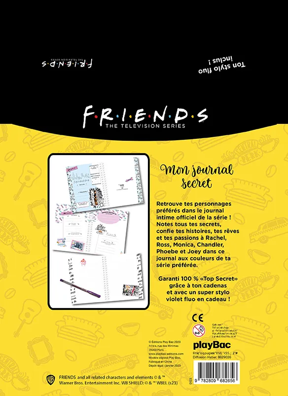 Frigobloc Friends Mon journal secret journal intime à cadenas
