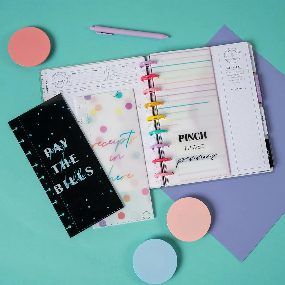 Happy Planner Bright Budget pochettes Classic lot de 3