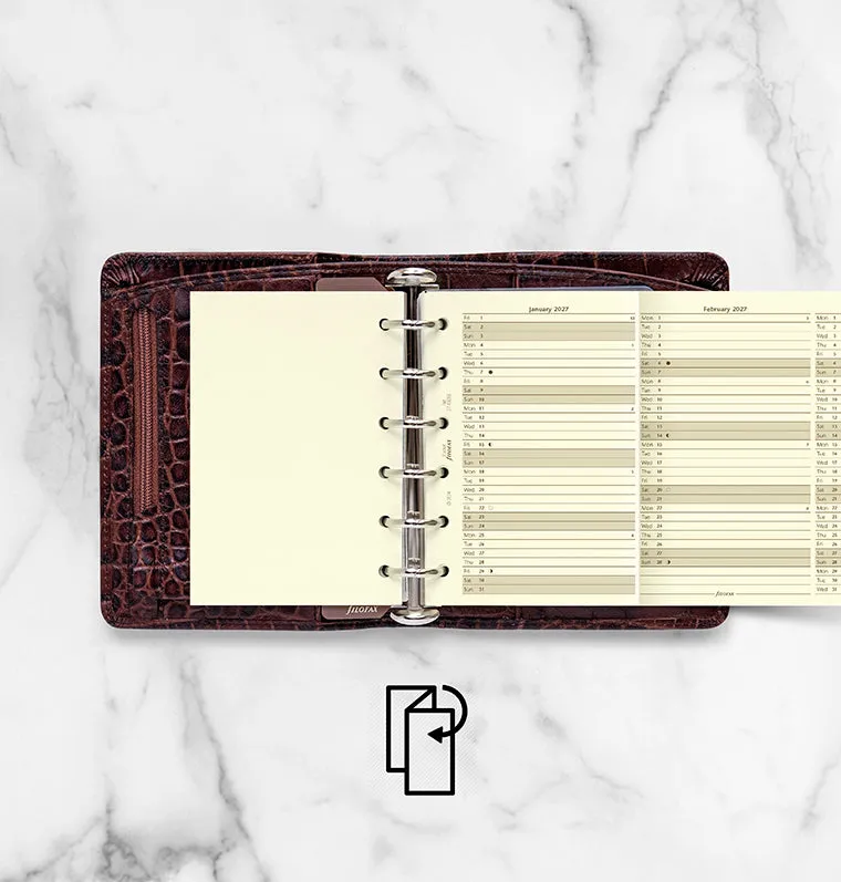 Filofax Classic planner vertical Pocket 2027 crème anglais