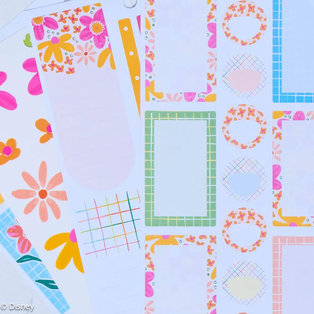 Happy Planner Picnic Blossom stickers 30 feuilles floral