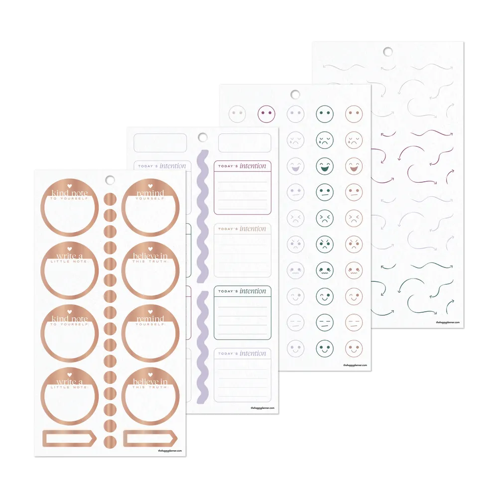 Happy Planner Reflect & Grow stickers classic 997 bien-être