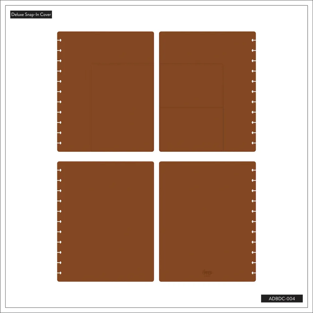 Happy Planner Camel Deluxe couverture snap-in Big simili cuir