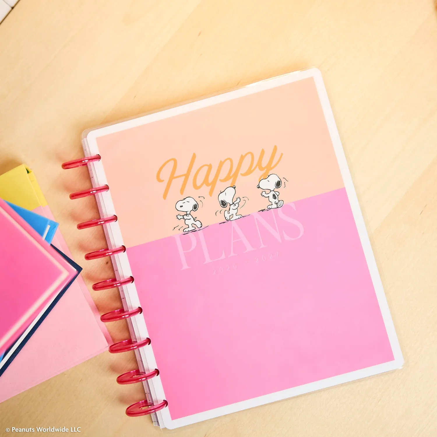 Happy Planner Peanuts 2026-2027 agenda Classic Dashboard 12 mois