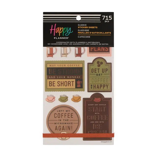Happy Planner Cafécore Value Pack stickers 715 café