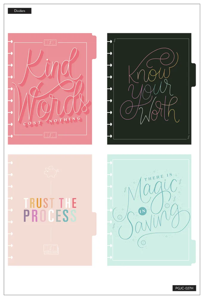 Happy Planner Save Now Spend Later carnet budget Classic 80 feuilles