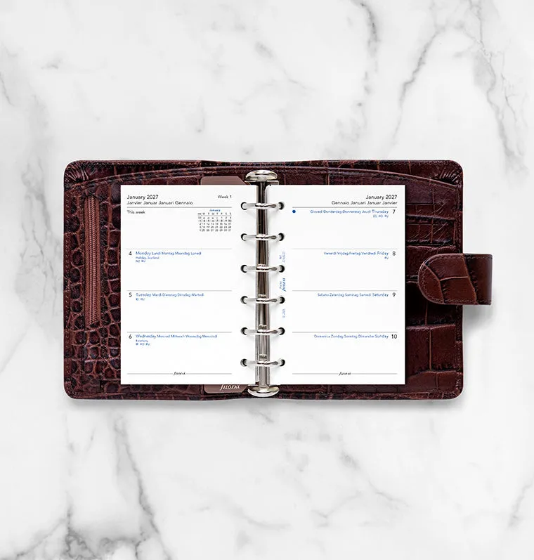 Filofax Classic recharge agenda 2027 pocket multilingue