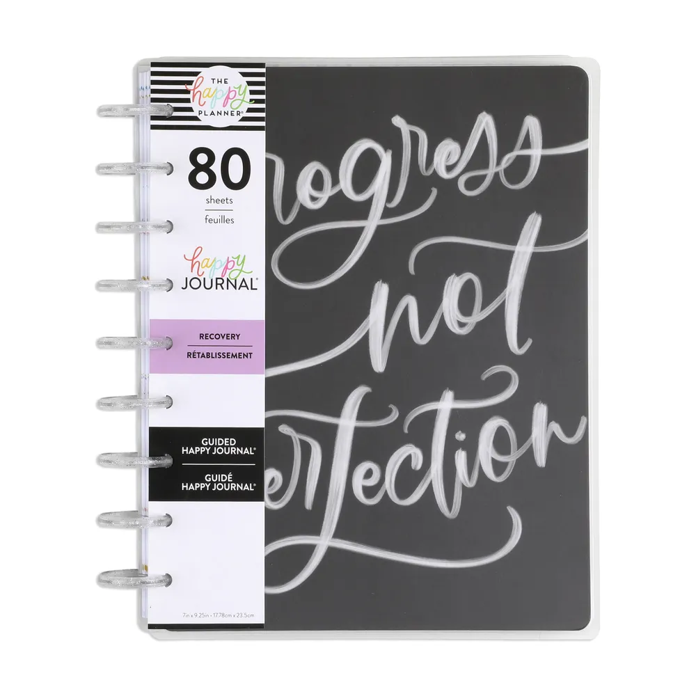 Happy Planner Progress Classic journal guidé à disques bien-être