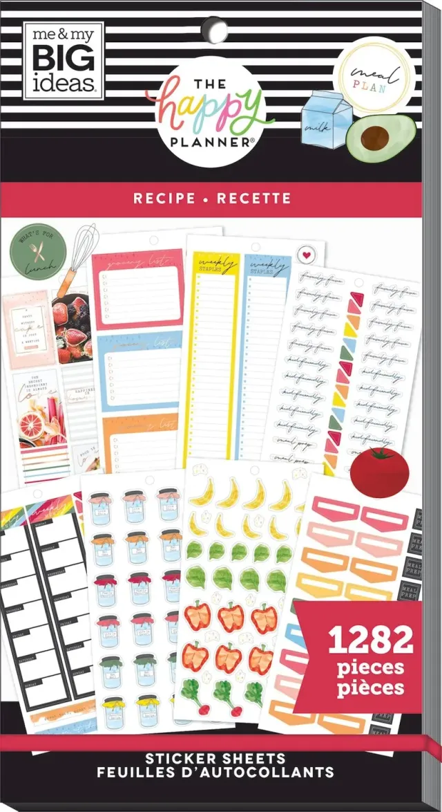 Happy Planner Recipe stickers cuisine 1282 pièces
