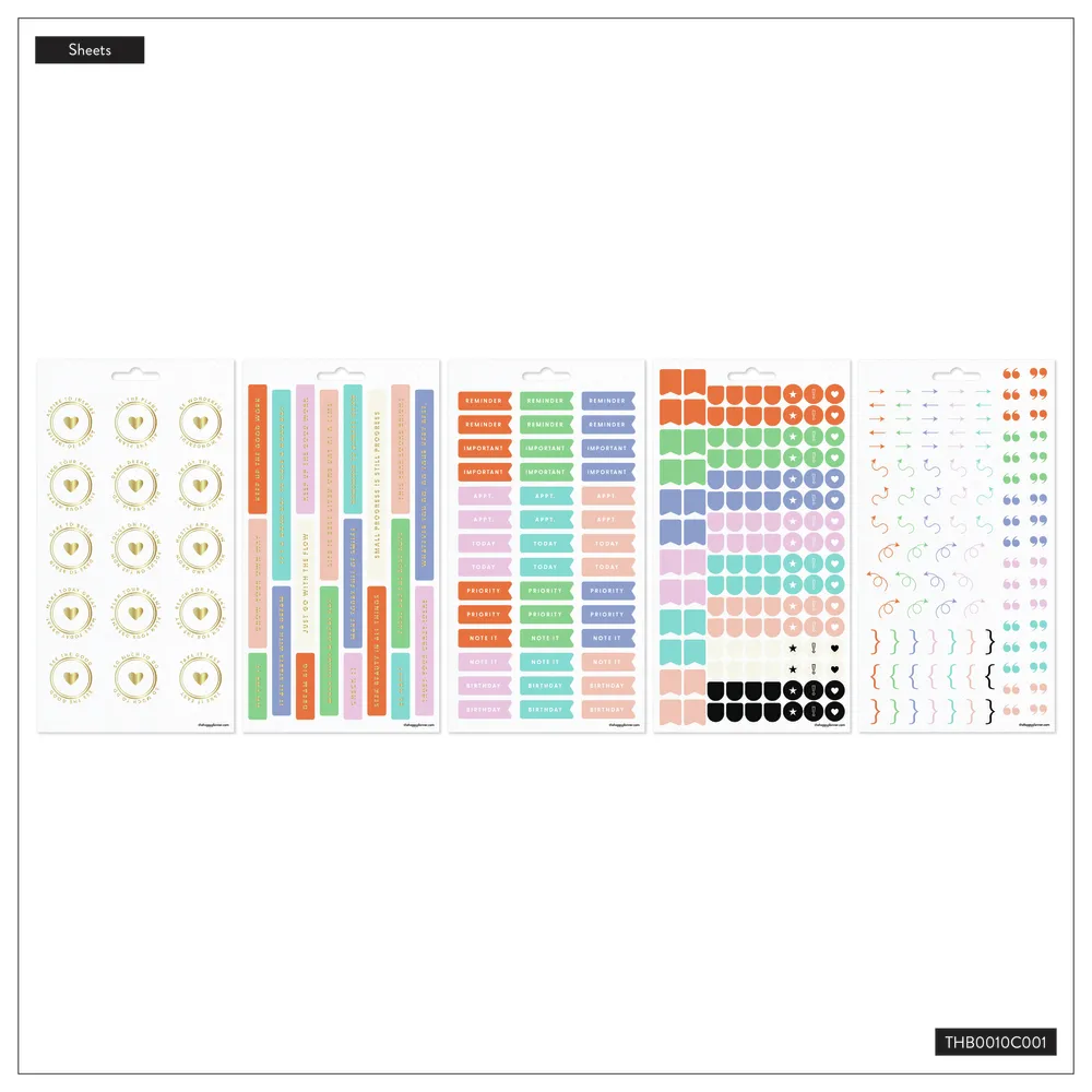 Happy Planner Pop of Positivity agenda Classic non daté