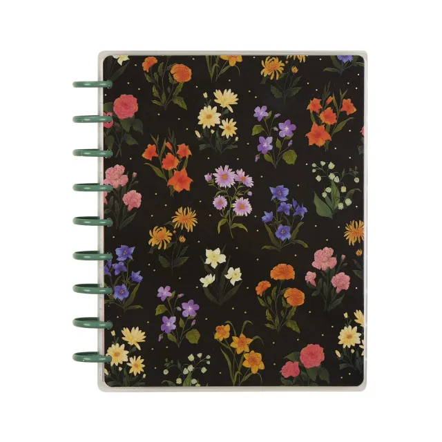 Happy Planner Noir Garden 2026 agenda classic horizontal noir