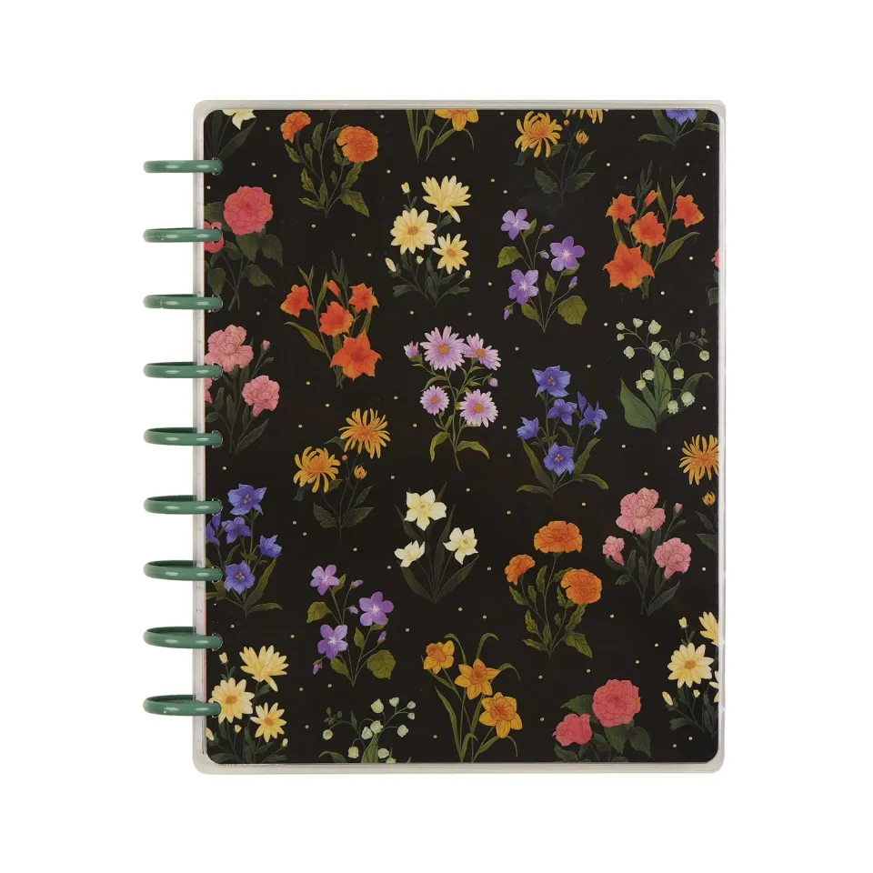 Happy Planner Noir Garden 2026 agenda classic horizontal noir