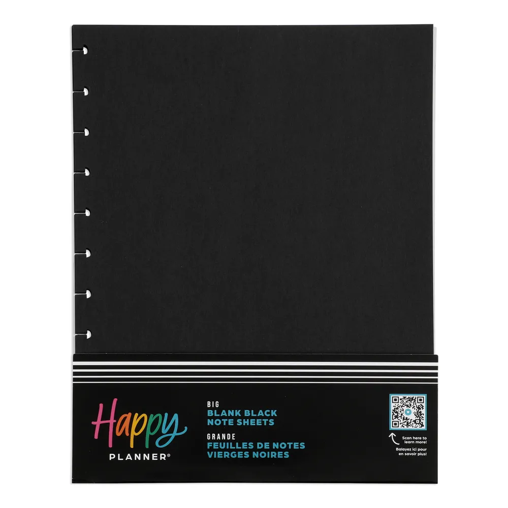 Happy Planner Everyday Essentials papier Big noir 24 feuilles