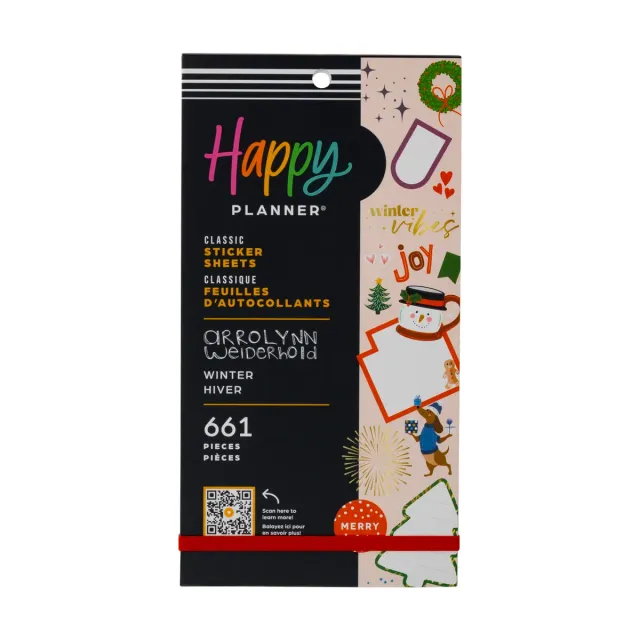 Happy Planner Winter Whimsy stickers classic 30 feuilles hiver