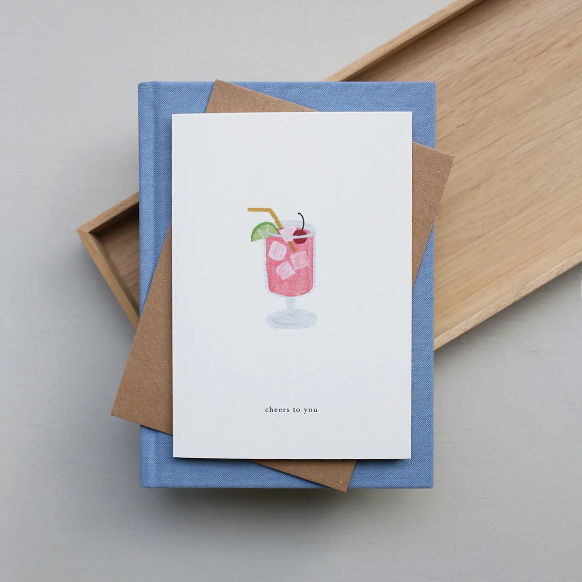 Kartotek Greeting Card Cocktail carte cheers to you