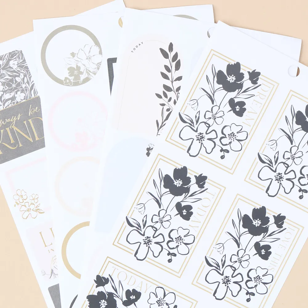 Happy Planner Sketchy Florals stickers value pack 416 pièces