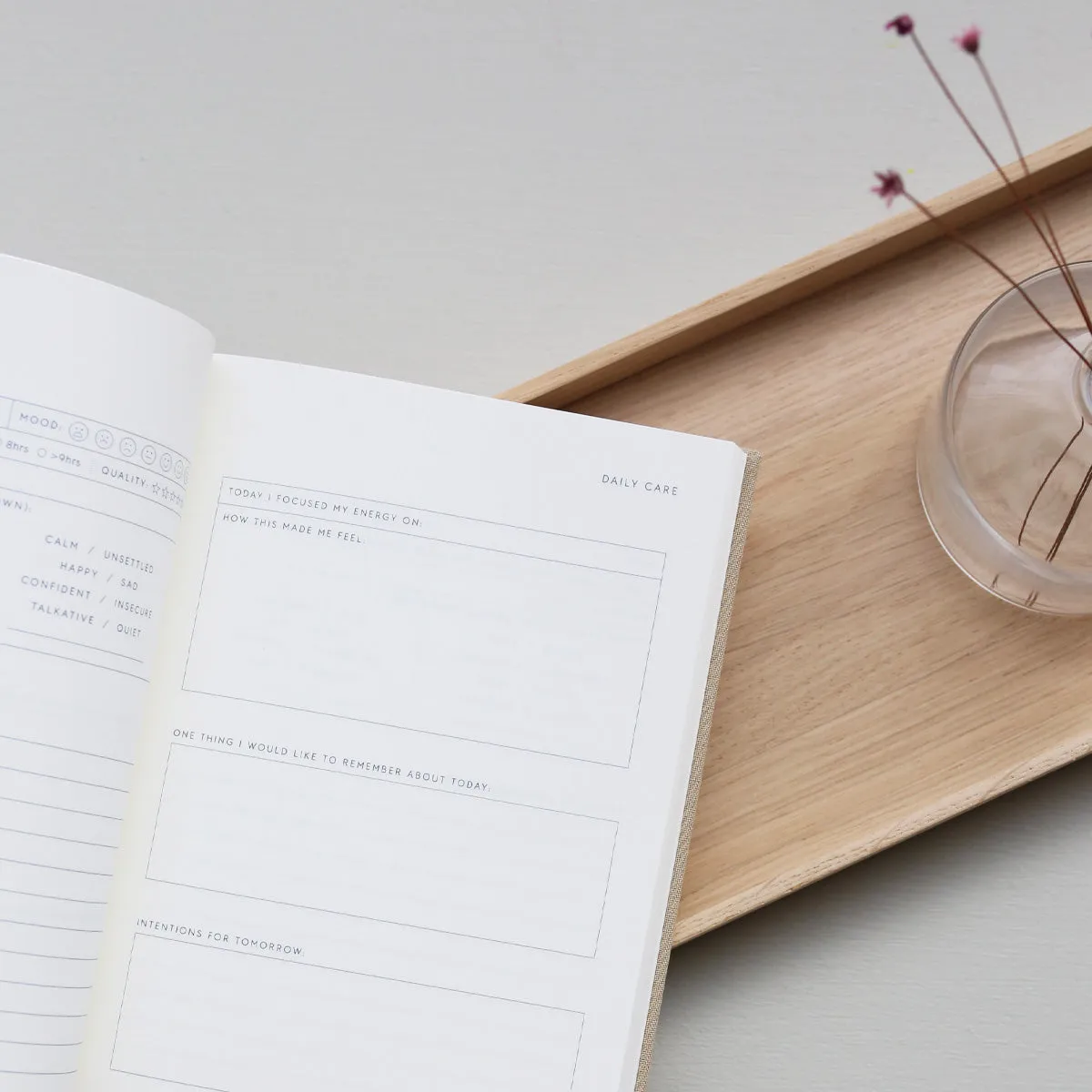 Kartotek Care Journal carnet guidé beige rigide bien-être