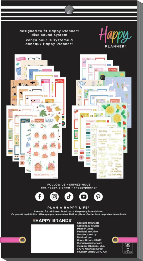 Happy Planner Seasonal Teacher stickers maîtresse 651 pièces