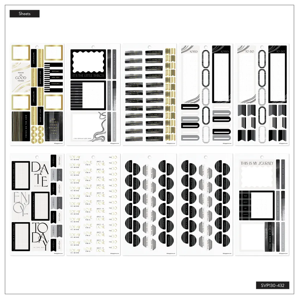 Happy Planner Modern Impression stickers 30 feuilles 702 minimaliste