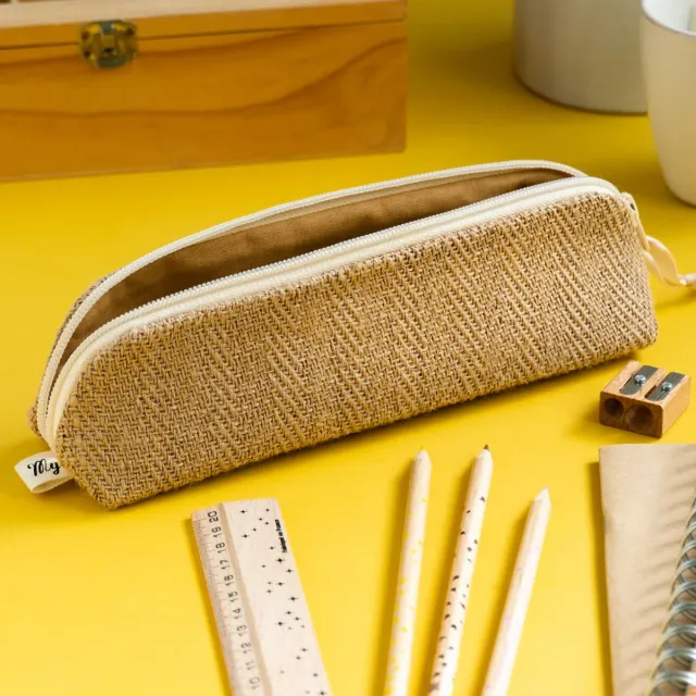 My365 trousse en toile de jute naturelle