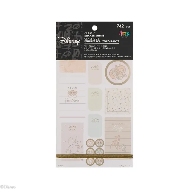 Happy Planner Disney Bébé Welcome Little One stickers 742 pcs