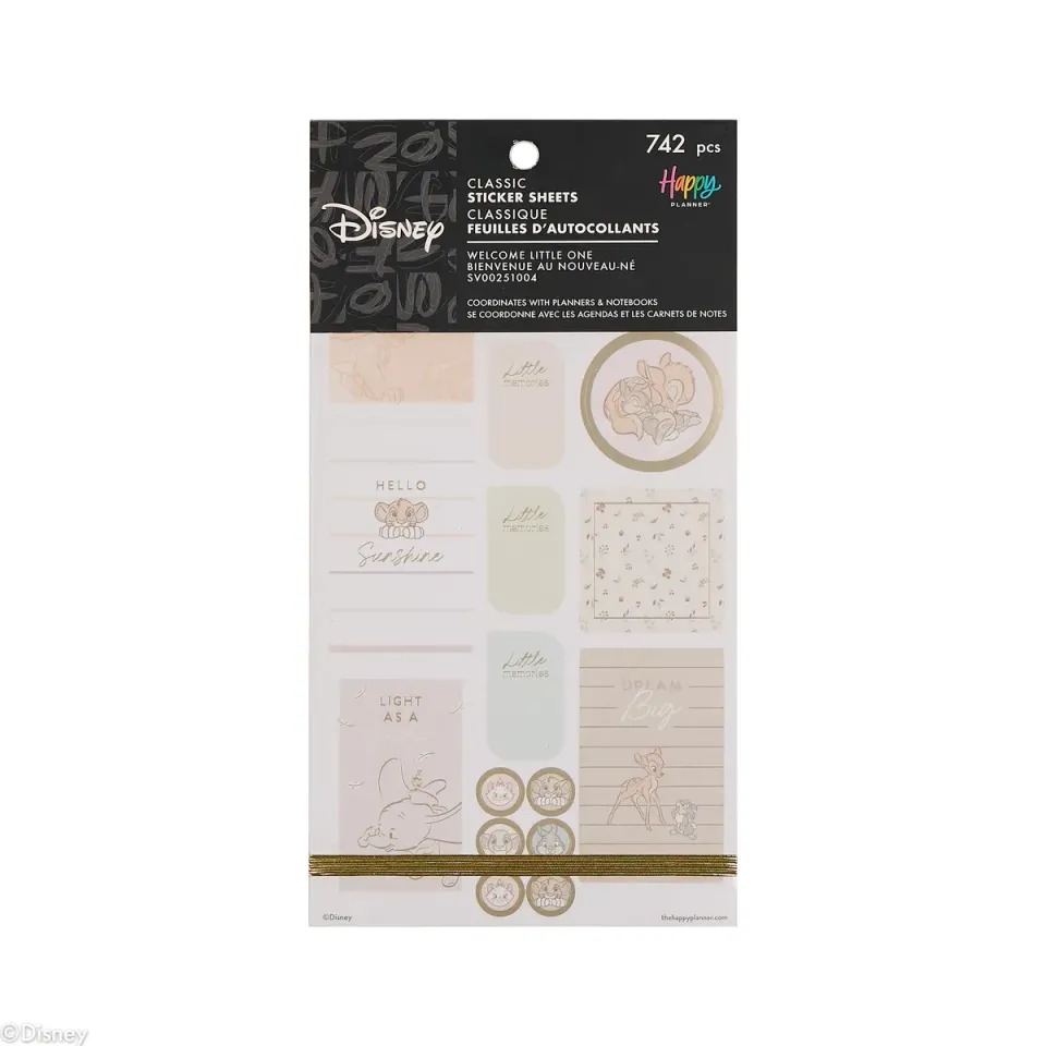 Happy Planner Disney Bébé Welcome Little One stickers 742 pcs