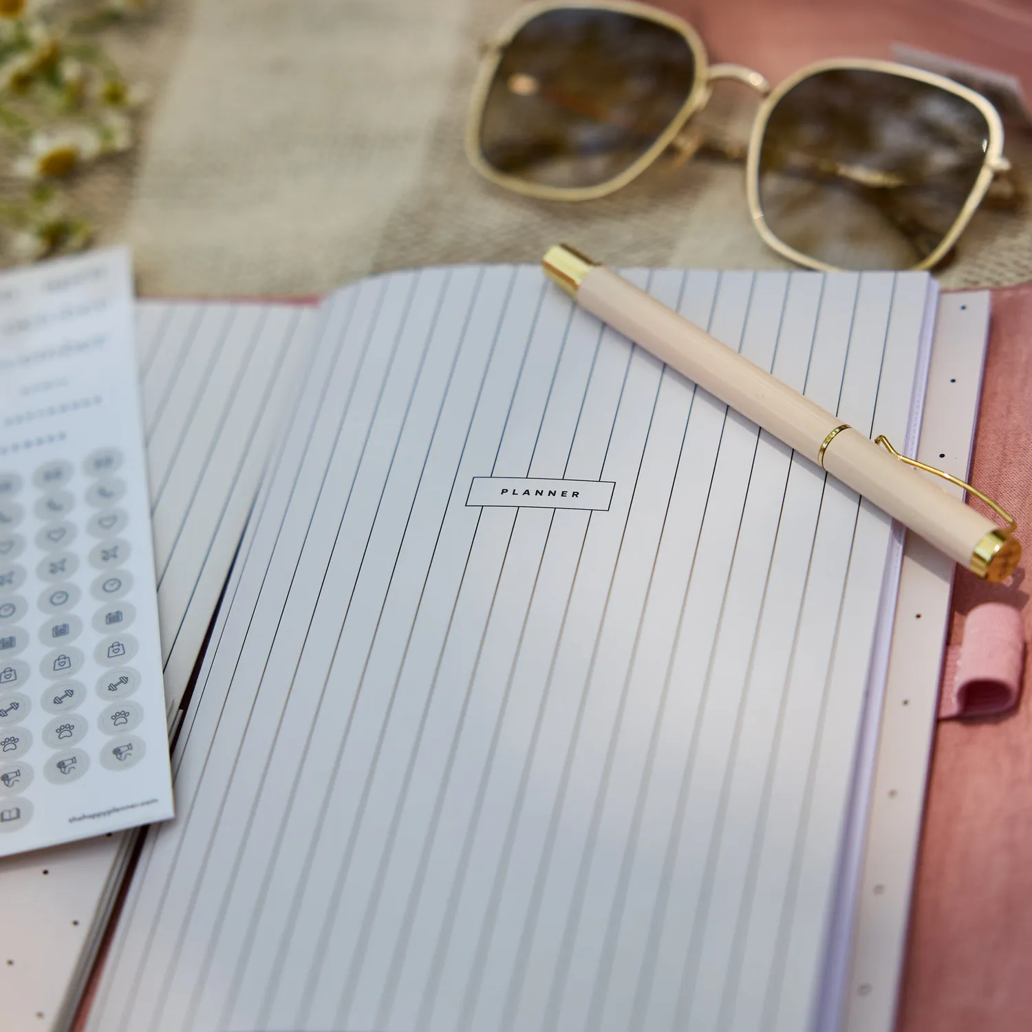 Happy Planner Blush Duo folio A5 non daté cuir vegan