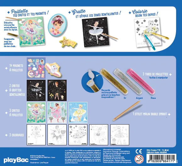 Frigobloc Mon atelier paillettes Danseuses coffret créatif