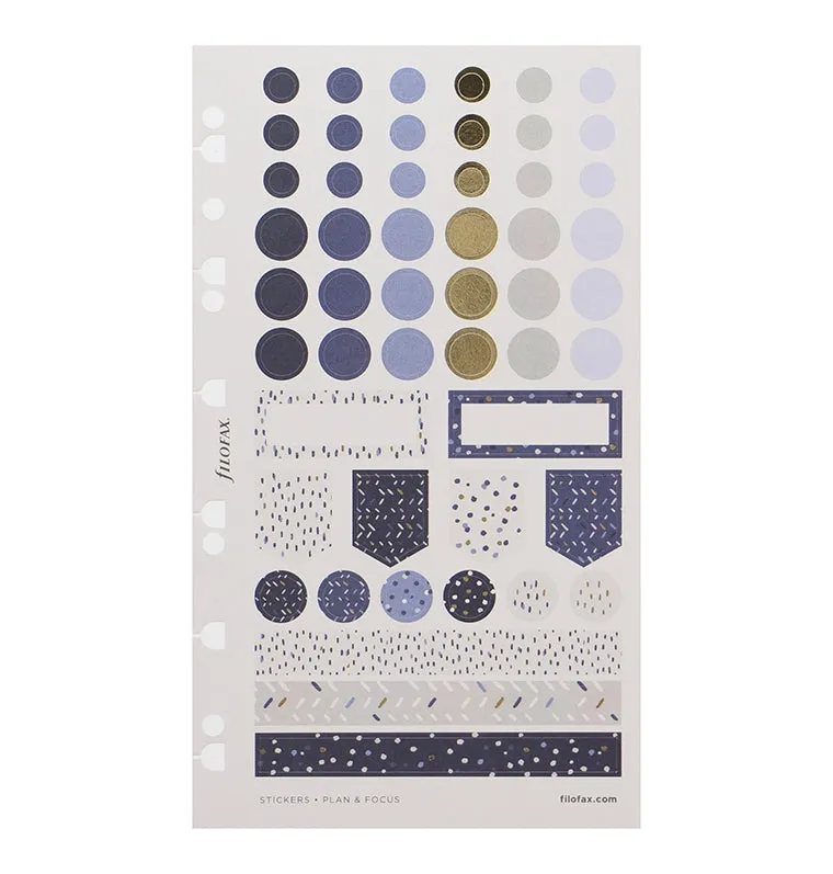 Filofax Indigo stickers repositionnables dores 6 feuilles