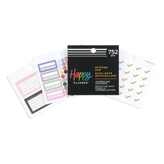 Happy Planner Journaling Trackers mini stickers 752 pièces